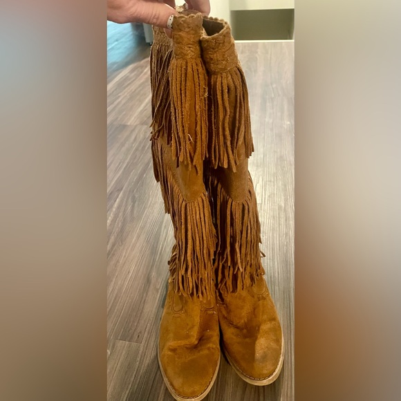 Vintage boho fringe boots - Picture 4 of 7